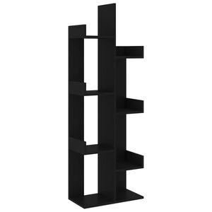 vidaXL B&uuml;cherregal Schwarz 48x25,5x140 cm Holzwerkstoff