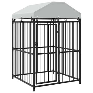 vidaXL Outdoor-Hundezwinger mit &Uuml;berdachung 120x120x150 cm