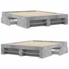 vidaXL Bettgestell ohne Matratze Betongrau 160x200 cm Holzwerkstoff