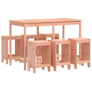 vidaXL 7-tlg. Gartenbar-Set Massivholz Douglasie