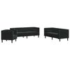 vidaXL Sofa Set Schwarz Samt