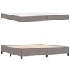 vidaXL Boxspringbett mit Matratze Taupe 200 x 200 cm Stoff