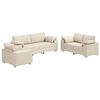 vidaXL Sofa 3 pcs Beige 219 x 80 x 82 cm Leinenmischgewebe