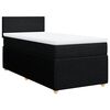 vidaXL Boxspringbett mit Matratze Schwarz 90x190 cm Stoff