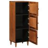 vidaXL Highboard mit T&uuml;r Walnuss 40 x 33 x 110 cm Massivholz Mango