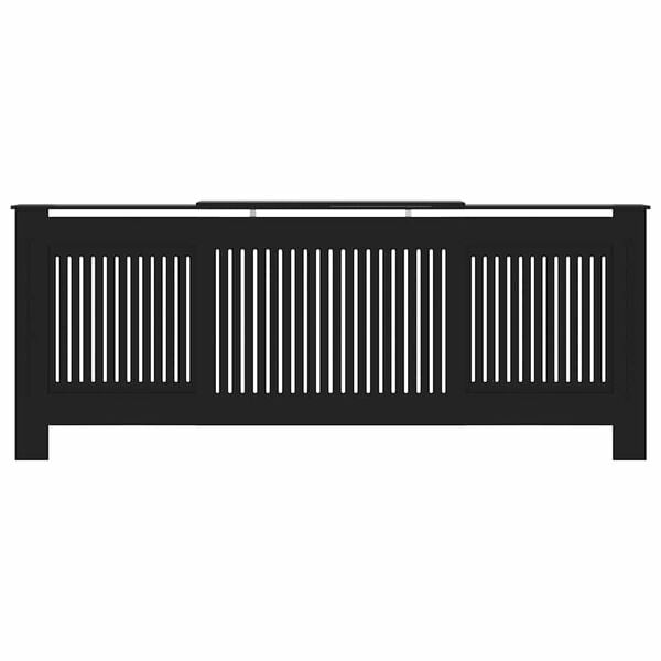vidaXL MDF Heizkörperverkleidung Schwarz 205 cm