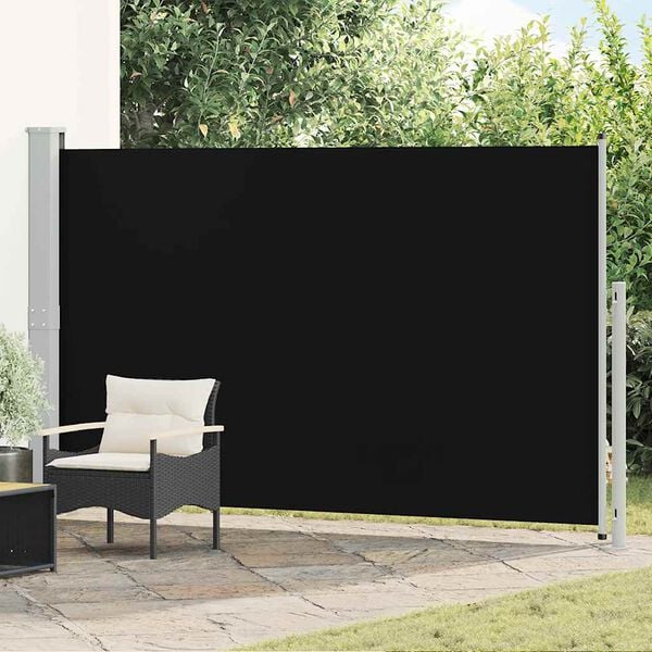vidaXL Seitenmarkise Ausziehbar 180x300 cm Schwarz