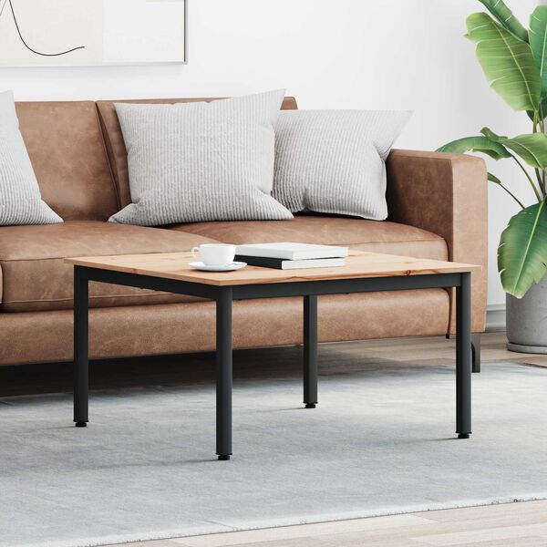 vidaXL Couchtisch Natur 80 x 80 x 45 cm Massives Kiefernholz