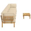 vidaXL Sofa Set mit Kissen Uni 6 pcs Beige Massivholz Akazie