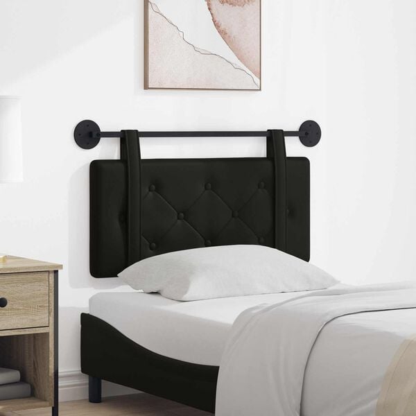 vidaXL H&auml;ngevorderseite Wandmontiert Schwarz 80 cm Kunstleder