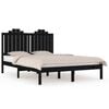 vidaXL Massivholzbett Schwarz Kiefer 120x190 cm