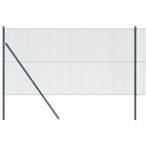 vidaXL Zaunpfosten Gr&uuml;n 10 x 1,4 m (12 x 12 mm Maschen) Stahl und PVC