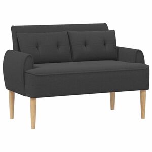 vidaXL Zweisitzer mit Knopfheftung Dunkelgrau 117 x 67 x 77 cm Boucl&eacute;
