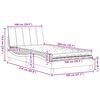 vidaXL Bett mit Matratze "Hanko" Hellgrau 100x200 cm Stoff