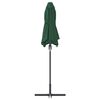 vidaXL Gartenparasol Grün 370 x 197 x 239 cm Pulverbeschichteter Stahl