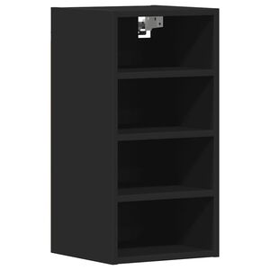 vidaXL H&auml;ngeschrank Riga Schwarz 30x29,5x60 cm Holzwerkstoff