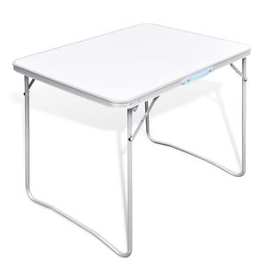 Campingtisch zusammenklappbar mit Metallrahmen 80 x 60 cm
