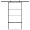 vidaXL Schiebet&uuml;r mit Beschlag 102,5x205 cm ESG-Glas & Aluminium