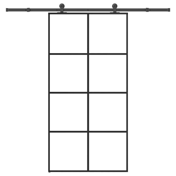 vidaXL Schiebet&uuml;r mit Beschlag 102,5x205 cm ESG-Glas & Aluminium