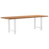 vidaXL Esstisch mit Baumkanten 240x80x74cm Massivholz Eiche Rechteckig