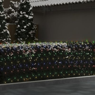vidaXL Weihnachts-Lichternetz Mehrfarbig 3x3 m 306 LEDs Indoor Outdoor