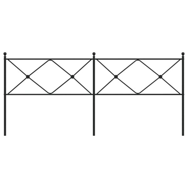 vidaXL Kopfteil Metall Schwarz 200 cm