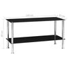 vidaXL Couchtisch Schwarz 110x43x60 cm Hartglas