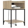 vidaXL Nachttisch mit Regal Sonoma-Eiche 40 x 40 x 61 cm Holzwerkstoff