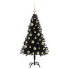 vidaXL Weihnachtsbaum mit 150 LEDs mit St&auml;nder Schwarz 120 cm PVC