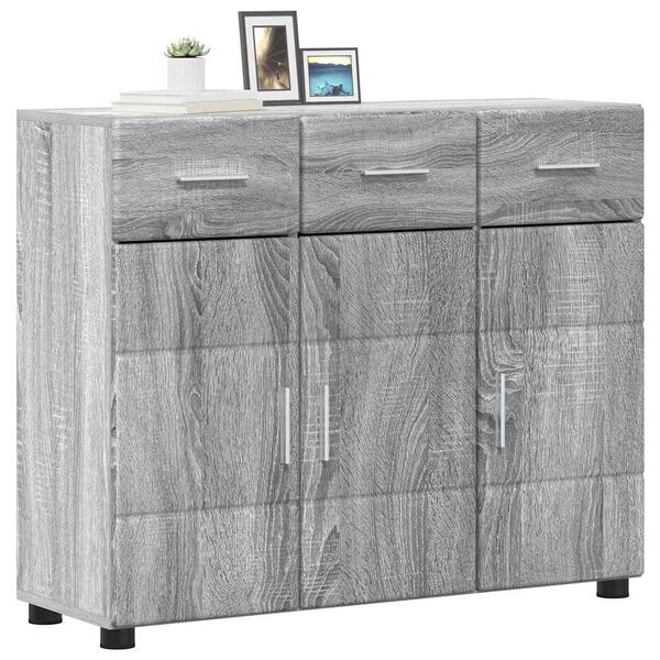 vidaXL Sideboard Graues Sonoma 88,5 x 30,5 x 73 cm Holzwerkstoff