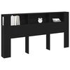 vidaXL Kopfteil Schrank Schwarze Eiche 200 x 18,5 x 104,5 cm