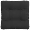 vidaXL Sitzkissen 4 pcs Schwarz 40 x 40 cm Mikrofaserstoff
