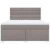 vidaXL Boxspringbett mit Matratze Taupe 180x200 cm Stoff