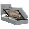 vidaXL Aufbewahrungsbett mit Matratze Hellgrau 100 x 200 cm Stoff
