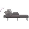vidaXL Schlafsofa in L-Form Grau 255x140x70 cm Kunstleder
