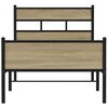 vidaXL Bettgestell ohne Matratze Sonoma-Eiche 80x200 cm Holzwerkstoff