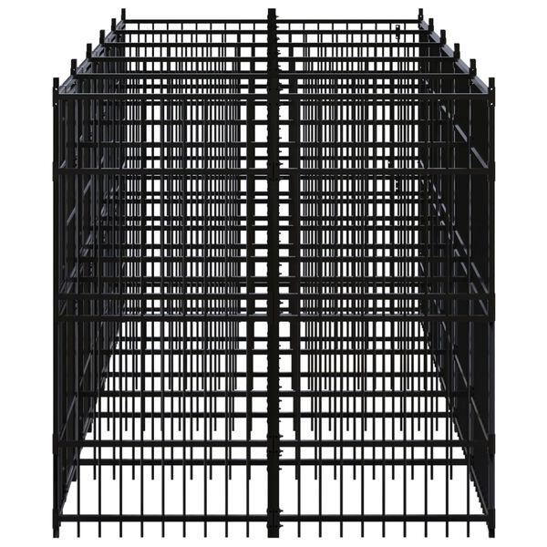 vidaXL Outdoor-Hundezwinger Stahl 9,22 m²