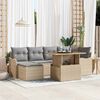 vidaXL Garten-Sofa-Set mit Kissen 7 pcs Beige und Hellgrau