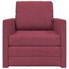 vidaXL Bodensofa mit Schlaffunktion Weinrot 112x174x55 cm Stoff