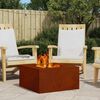 vidaXL Feuerstelle Braun 60 x 60 x 30 cm Wetterfeststahl