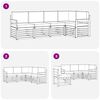 vidaXL Sofagarnituren 5 pcs Natur und Creme Massivholz Akazie