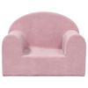 vidaXL Kindersofa Rosa Weich Pl&uuml;sch