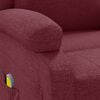 vidaXL Ohrensessel mit Massagefunktion Weinrot Stoff