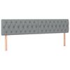 vidaXL Ottoman-Bett mit Matratzen Hellgrau 180x200 cm Stoff
