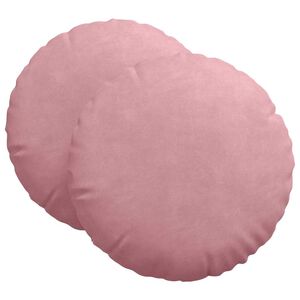 vidaXL Sitzkissen 2 St&uuml;ck Rosa &Oslash; 60 x 21 cm Samt