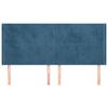 vidaXL Kopfteil mit Ohren Dunkelblau 163x16x118/128 cm Samt
