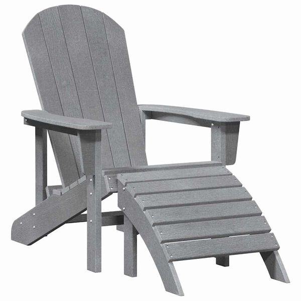 vidaXL Adirondack-Stuhl Hellgrau 82 x 74 x 92 cm HDPE