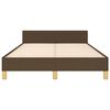 vidaXL Bettgestell ohne Matratze Dunkelbraun 120x190 cm Stoff