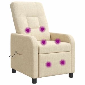 vidaXL Massage Relaxsessel Creme Stoff