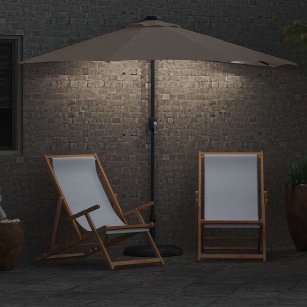 vidaXL Garten-Sonnenschirm Taupe 294 x 150 x 224 cm